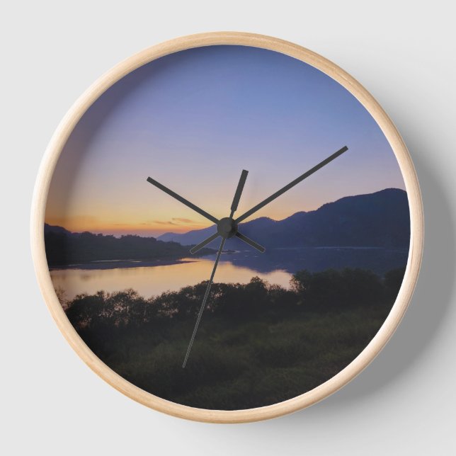 Sunset Riverside Wall Clock (Front)