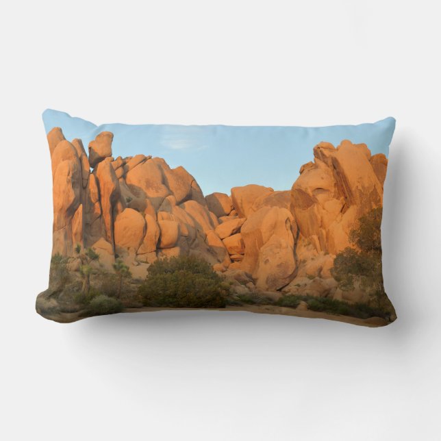 Sunset Rocks at Joshua Tree Lumbar Cushion (Front)