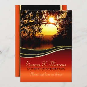 Sunset Romance Engagement / Wedding Invitation