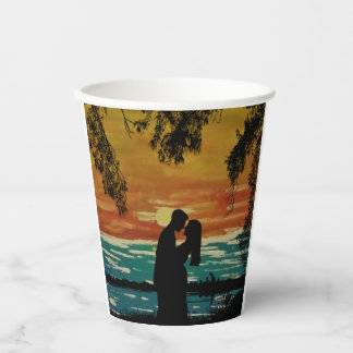 Sunset Romance Paper Cups