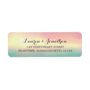 Sunset Romance   Return Address Label
