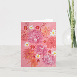 Sunset Rose Floral Note Card