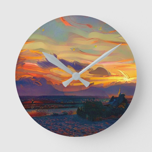 SUNSET ROUND CLOCK (Front)