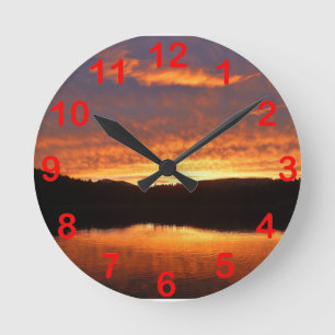 Sunset Round Clock