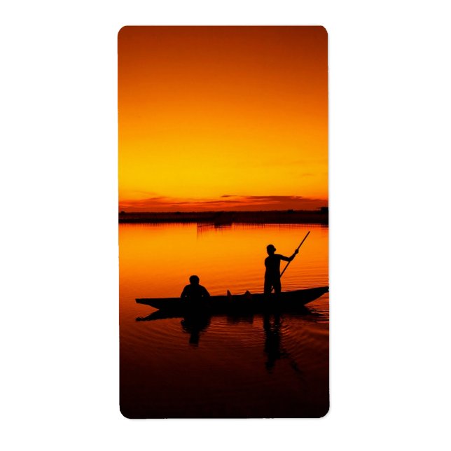 Sunset, Rowing Boat Silhouette-16497 (Front)