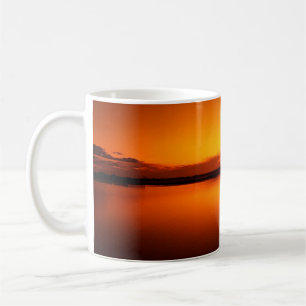 Sunset, Rowing Boat Silhouette-16497 Coffee Mug