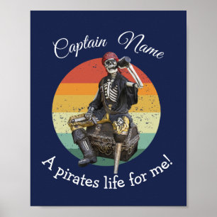 Sunset Rum Party Pirate  Poster
