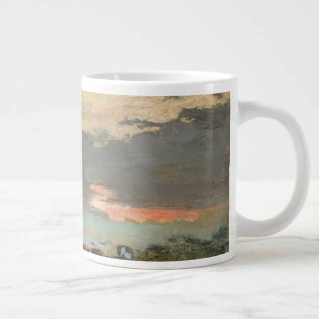 Sunset, Saco Bay Large Coffee Mug (Right)