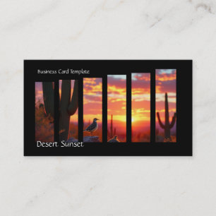 Sunset Saguaro Cactus - Desert Arizona Business Ca Business Card