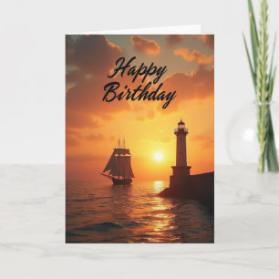 Sunset Sail Birthday Card