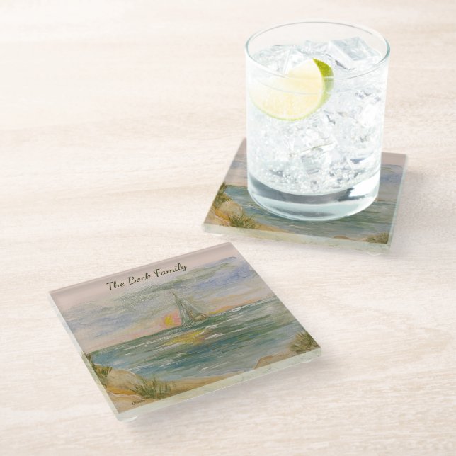 Sunset Sail Coasters (Angled)