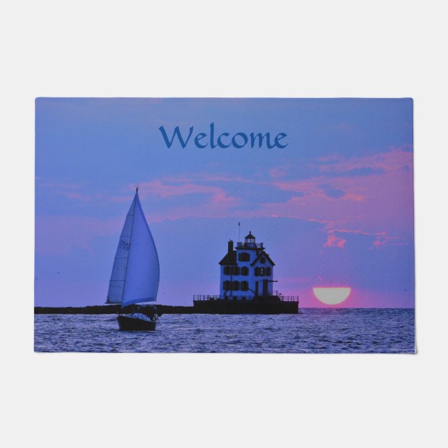 Sunset Sail Doormat (Front)