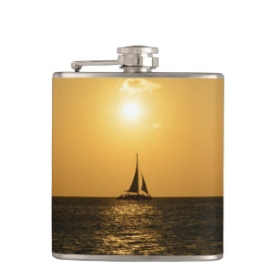 Sunset Sail Hip Flask