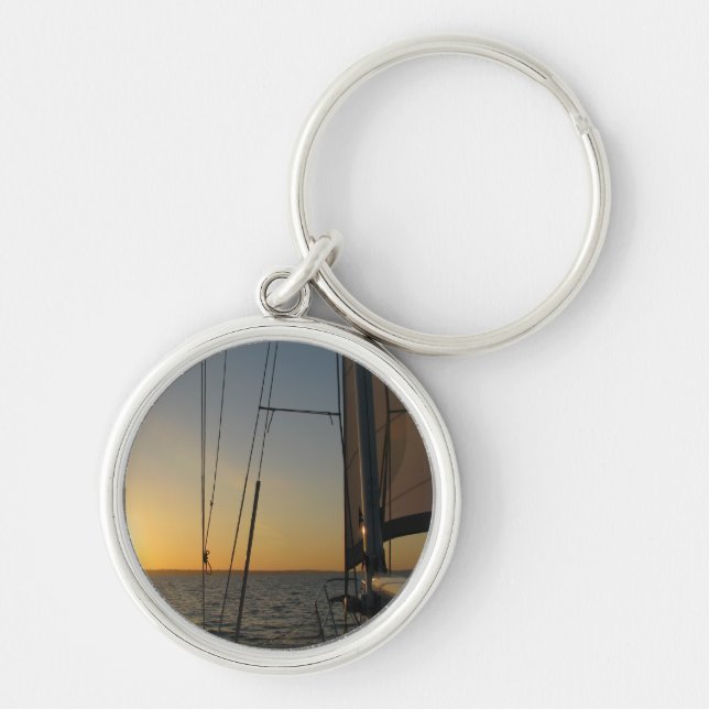 Sunset Sail Key Ring (Front)