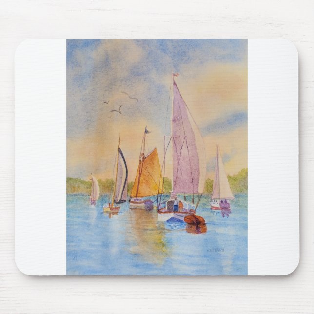 sunset sail mouse pad (Front)