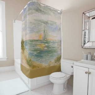 Sunset Sail Shower Curtain