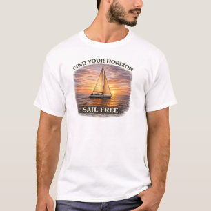 Sunset Sailboat Mug Sail Free Ocean Coffee Mug Nau T-Shirt
