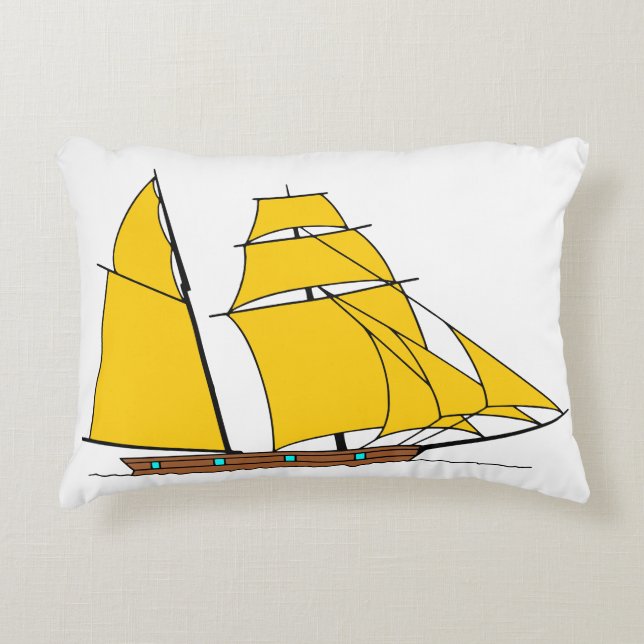 Sunset Sailboat Pillow (Front)