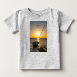 Sunset Sailboat Shipwreck Gulf Breeze Baby T-shirt