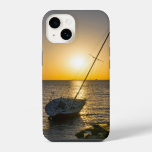 Sunset Sailboat Shipwreck Gulf Breeze FL iPhone 14 Case