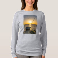 Sunset Sailboat Shipwreck Gulf Breeze Long Sleeve