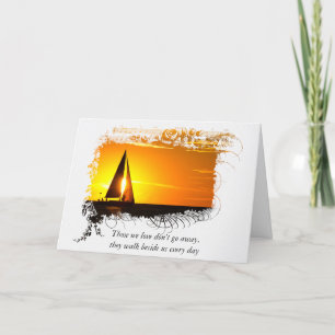 Sunset Sailboat Sympathy  Card