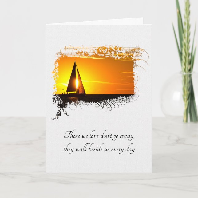 Sunset Sailboat Sympathy Card (Front)
