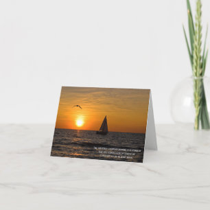 Sunset Sailboat Sympathy Thank You Card