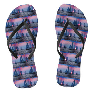 Sunset Sailboats Thongs