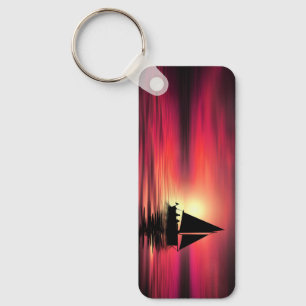 Sunset, Sailing Boat in The Sea-39186 Key Ring