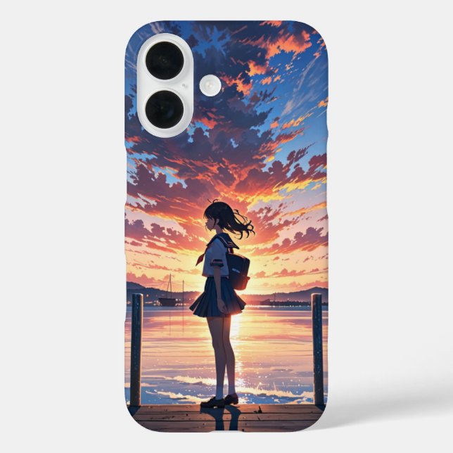 Sunset Sailor Girl Case-Mate iPhone Case (Back)