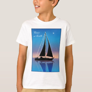 Sunset Sails with Holiday Lights T-Shirt