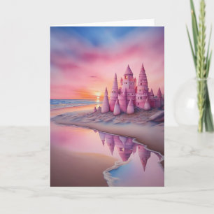 Sunset Sandcastle Dreams Card