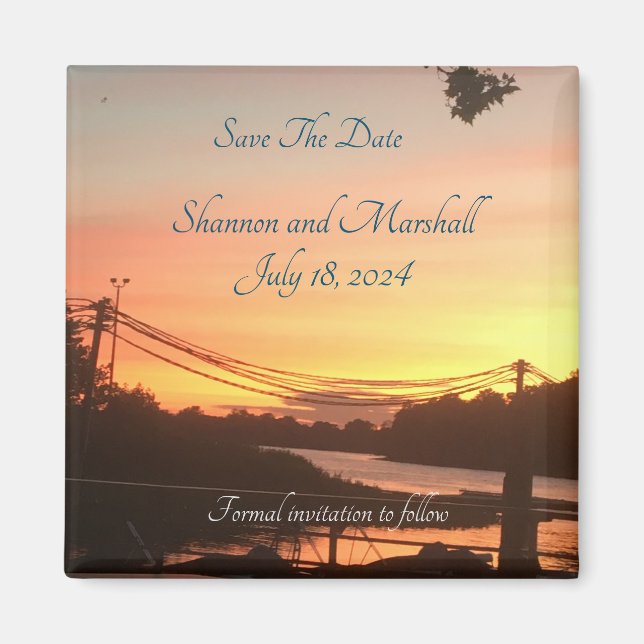 Sunset Save The Date Magnet (Front)