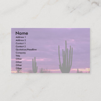 Sunset, Scottsdale, Arizona Business Card