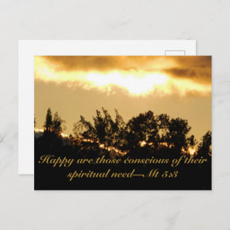 Sunset Scripture text Postcard