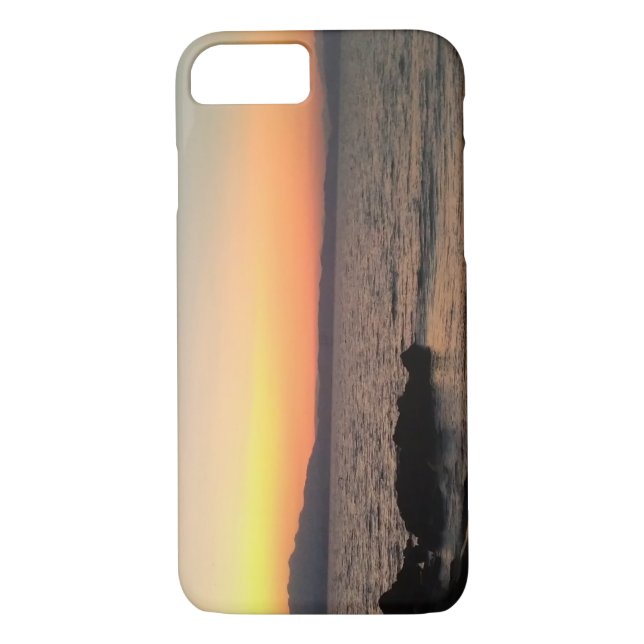 Sunset Sea Apple iPhone 7, Barely There Case-Mate iPhone Case (Back)