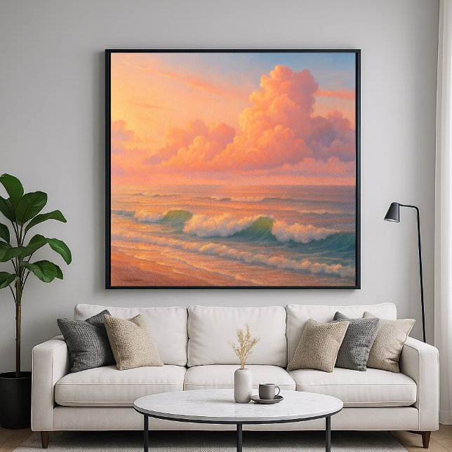 Sunset Sea Cloud - Pastel Painting Style Poster (Creator Uploaded)