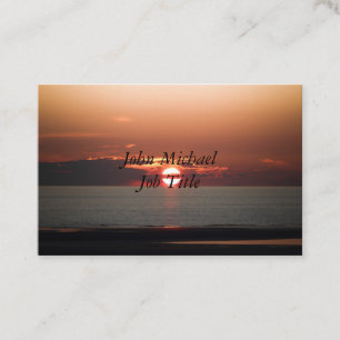 Sunset Sea Design Business Card