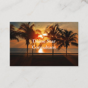 Sunset Sea Design Business Card