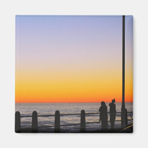 Sunset Sea Ocean Friends Magnet