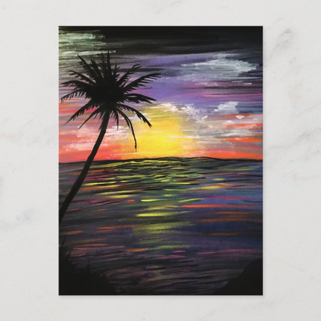 Sunset Sea  Postcard (Front)