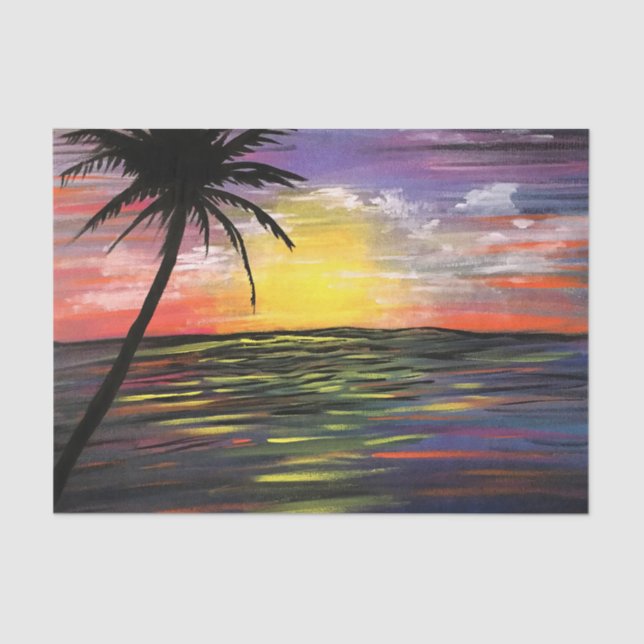 Sunset Sea Tissue Paper (Front)