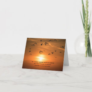 Sunset Seagulls Sympathy Thank You Card