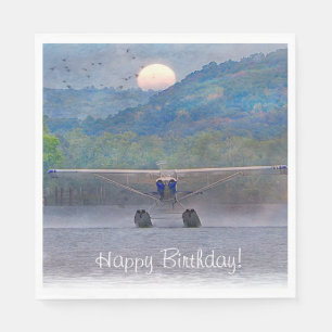 Sunset Seaplane Napkin
