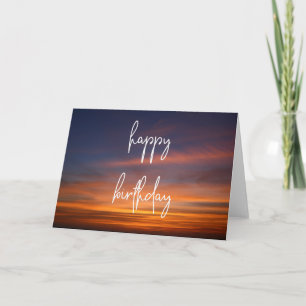 Sunset Seascape Birthday Card