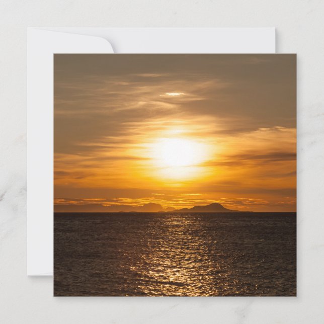 Sunset Seascape photo card (Front)