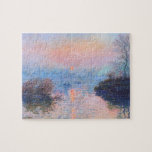 Sunset, Seine at Lavacourt Monet Fine Art Jigsaw Puzzle<br><div class="desc">Sunset on the Seine at Lavacourt,  Winter Effect,  Claude Monet 1880.  Oil on canvas.</div>