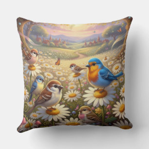 Sunset Serenade in a Meadow Cushion