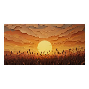 Sunset Serenade in Paper Poster